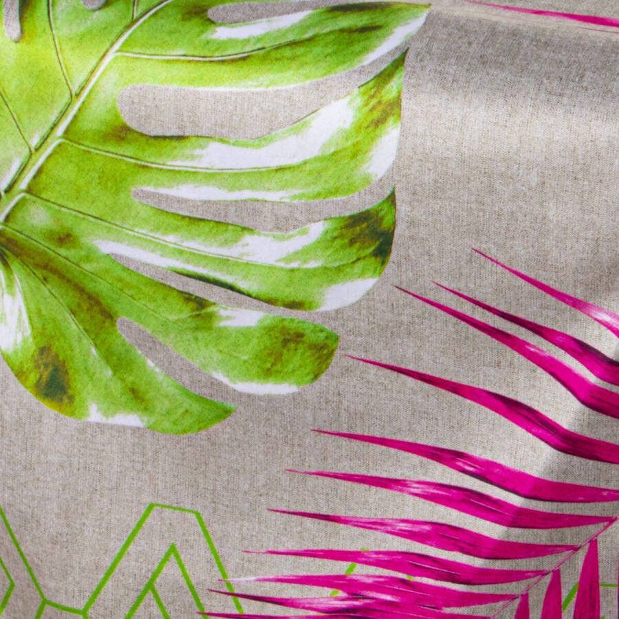 Alexandra House Living Tafelloper Groen Fuchsia Textiel 180 x 30 cm Lakens Fluweel