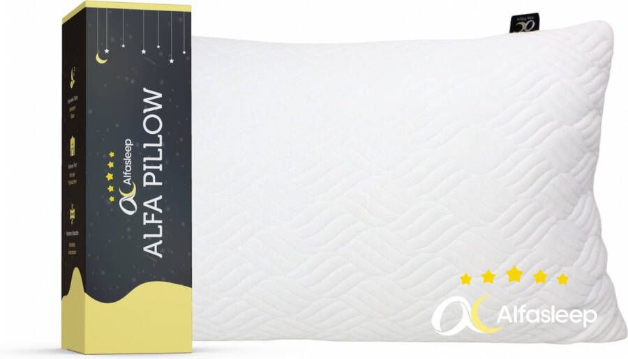 Alfasleep Alfa-Pillow Hoofdkussen Circulation-Foam Helpt bij rug nek en schouderklachten