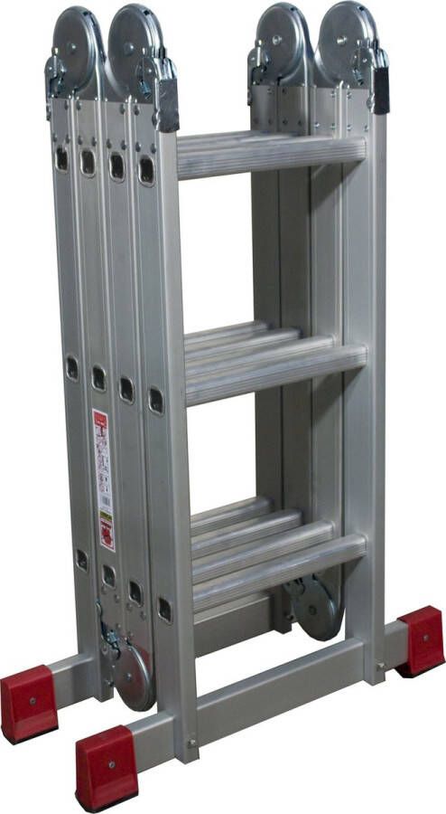 Alga Vouwladder 4x3 sporten met platform