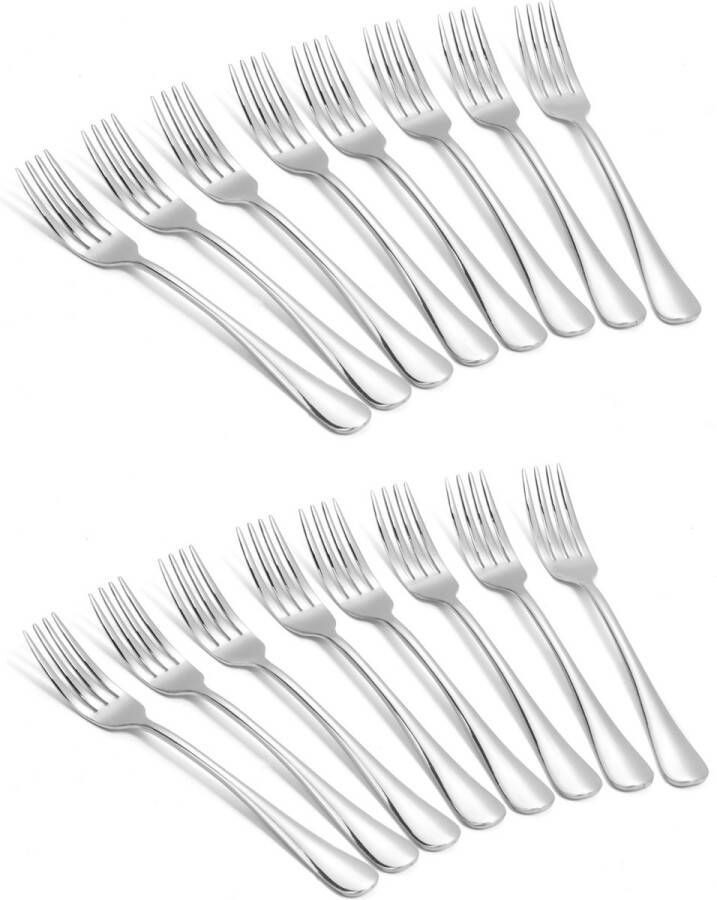 Alheco set van 16 tafelvorken RVS vorken 20.3cm Zilver