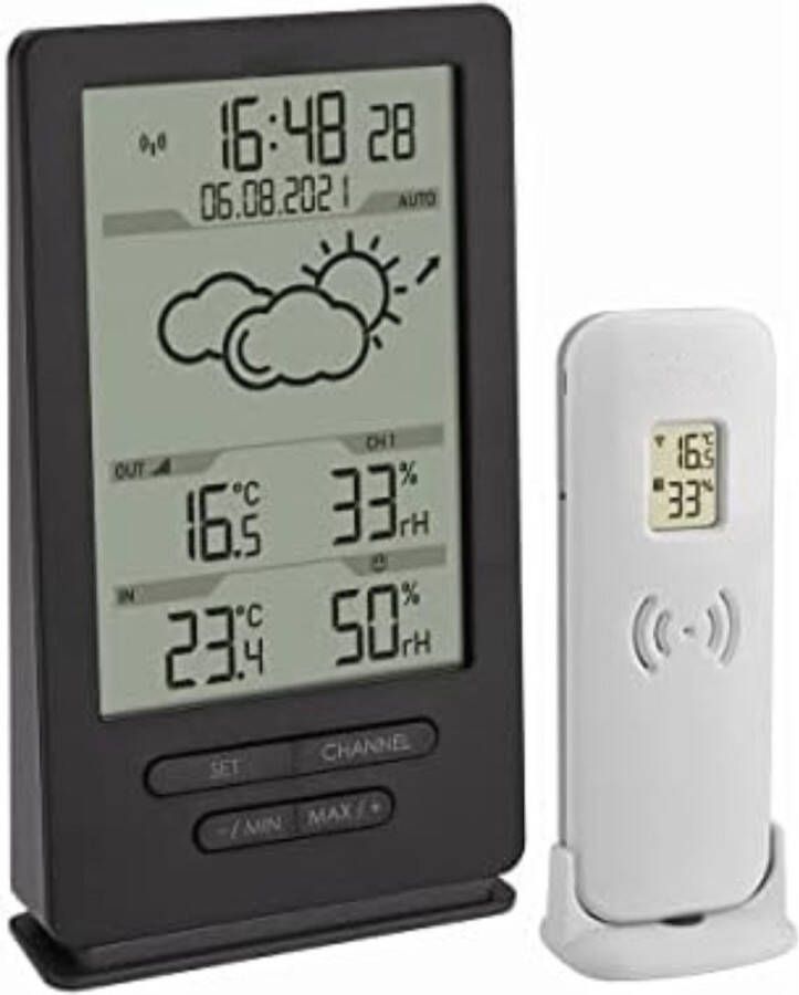 Alibaba Weerstation draadloze buitensensor Weerstation met buitensensor Grijs