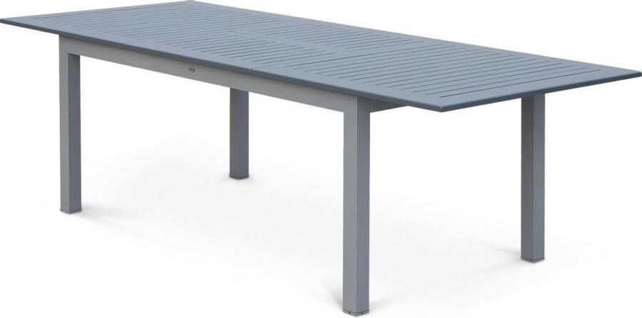 Sweeek Uitschuifbare tafel chicago tafel en aluminium 175 245cm avec extallonge