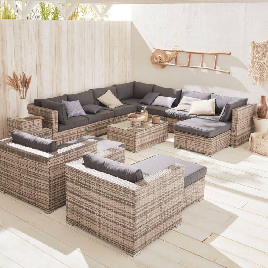 Alice's Garden Tripoli verstelbare set van 12 elementen van wicker