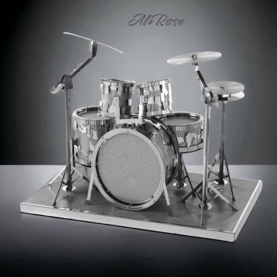 AliRose 3D Bouwmodel Metaal DIY Drum Set Bouwset Modelbouw Muziekinstrument