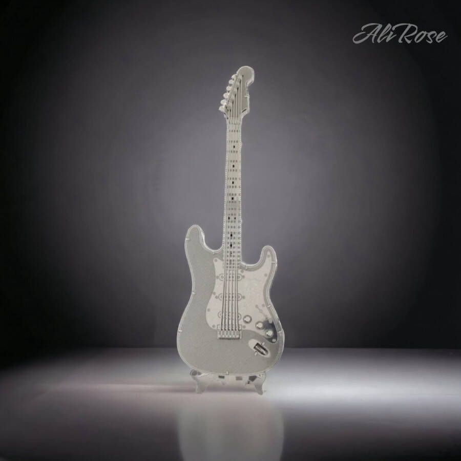 AliRose 3D Bouwmodel Metaal DIY Electric Lead Guitar Electrische Gitaar Bouwset Modelbouw Muziekinstrument