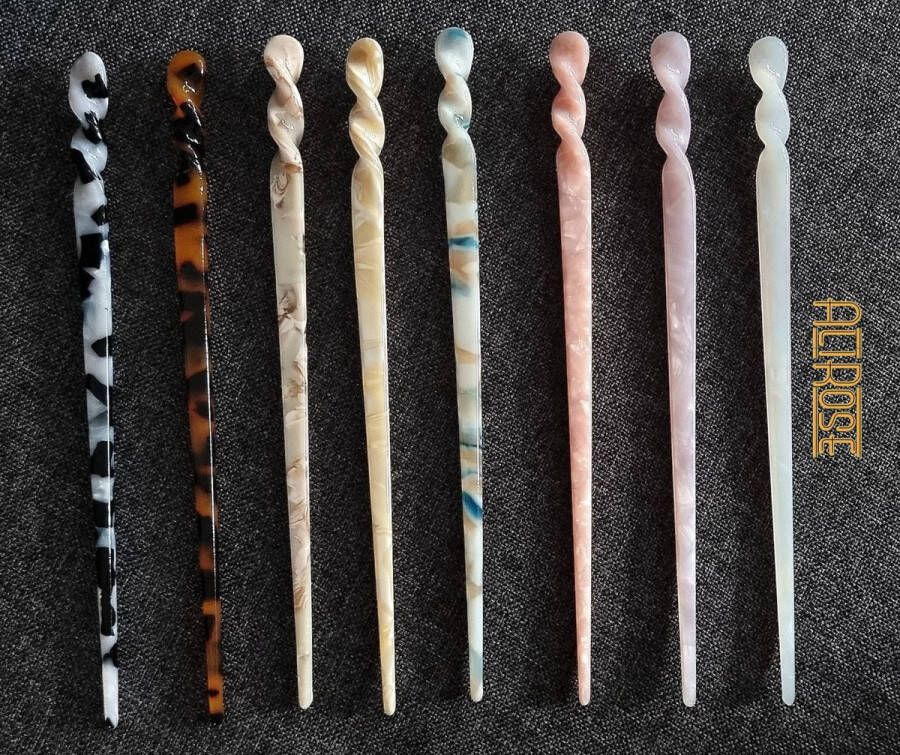 AliRose Haarspelden pin Set Van 8 Stuks Elegant Vintage Pinnen Marmer Retro Haaraccessoires