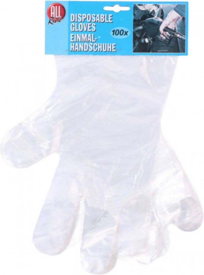 All-Ride Plastic Wegwerphandschoenen 100 Stuks