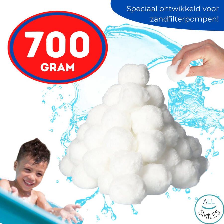 All Smiles 700 gr Polysphere Aqualoon Filterbollen Filterballen voor vervanging van filterzand of glasparels in de zandfilterpomp