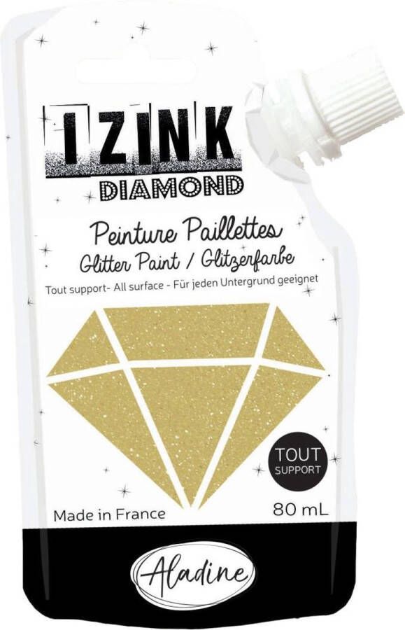 Alladine IZINK Diamond glitterverf pasta 80 ml goud