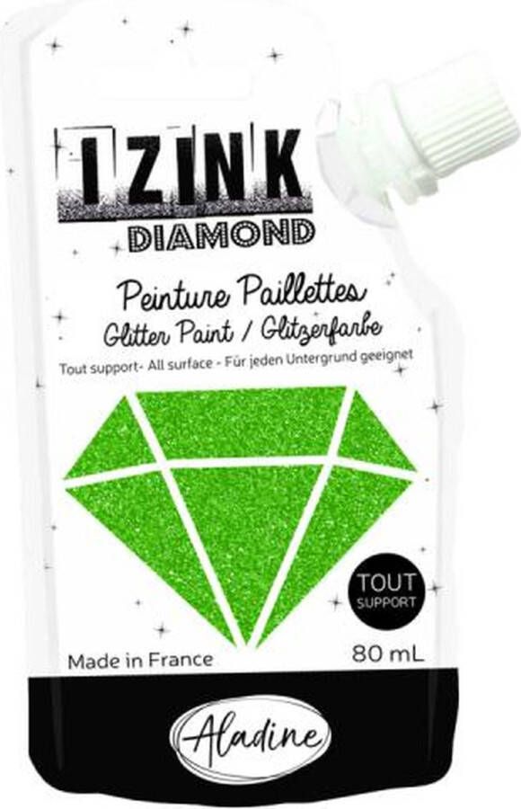 Alladine IZINK Diamond glitterverf pasta 80 ml groen
