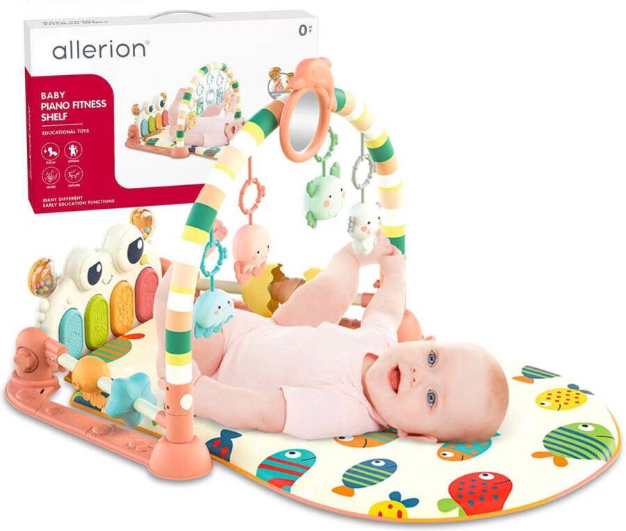 Allerion Babygym – Speeltjes en Hangers – Baby Speelgoed – Met Speelmat Vanaf 0 jaar