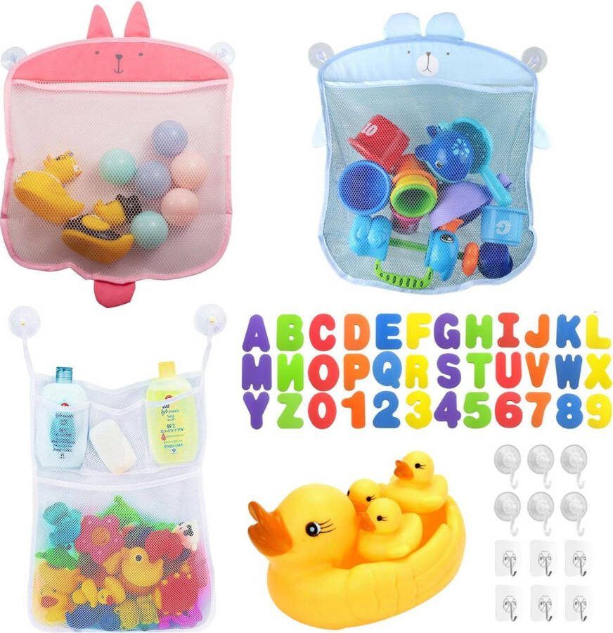 Allerion Bad Organizer Badspeelgoed Baby 3 verschillende modellen – Opbergtas – Inclusief speelgoed