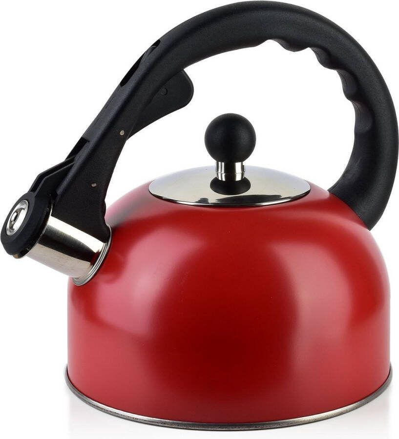 Allesken Fluitketel RVS Rood 2.0 liter