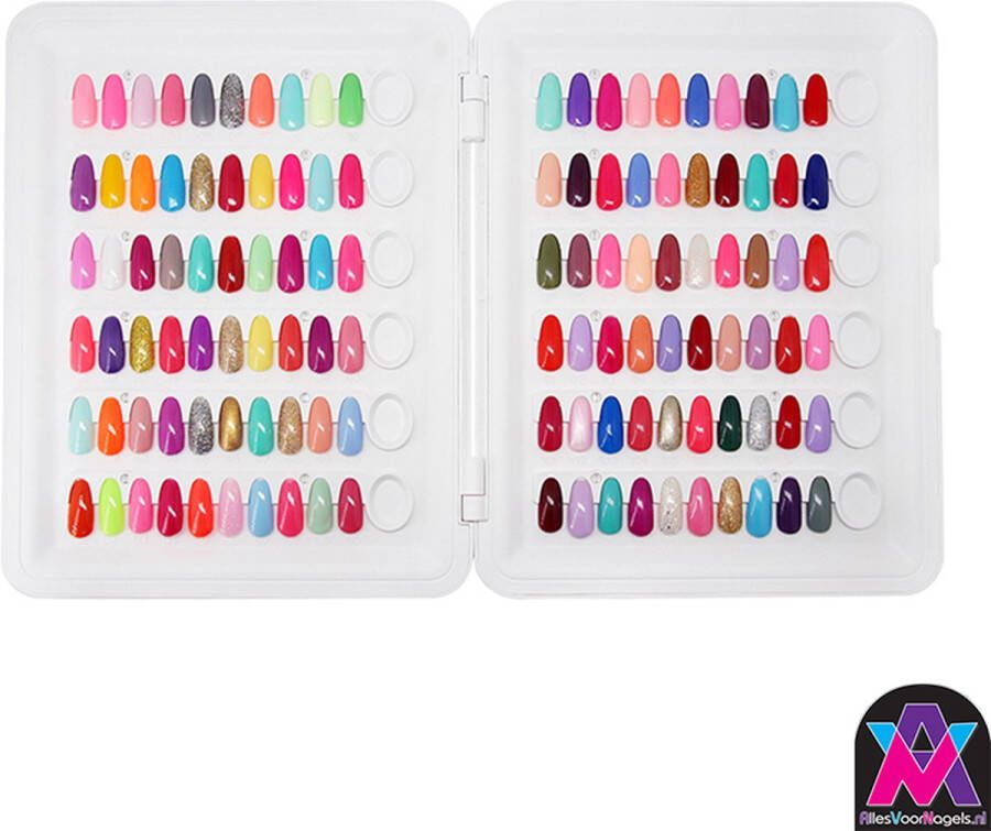 AllesVoorNagels.nl AVN 120 Colors Nail Color Display Book Nagel Wiel nagelwiel nail art Nagel Display Palet Nagellak Kleuren Waaier
