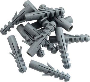 Allfa alldubel Muur Pluggen 6x30 mm 100 stuks Allfa Alldubel Nylon Beton Steen Plug