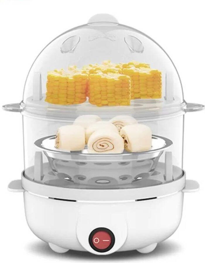 ALLGoods. Eierkoker Electrisch – Egg Timer Multifunctioneel – Egg Boiler 7 Eieren – Ei Timer – Eierkoker met Timer Wit