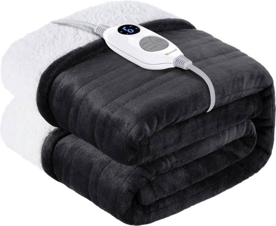 ALLGoods. Infrarood Deken 25°C t m 53°C Elektrische Deken – Warmtedeken Infrarood Deken Fibromyalgie 200L x 150B – Infrarood Sauna – Infraroodtherapie – Pijnverlichting Zwart