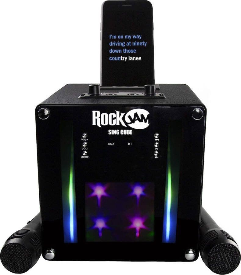 ALLGoods. Karaoke Set Voor Volwassenen en Kinderen Karaoke Set Voor Tv met Twee Microfoons – Professionele Karaokesets met Bluetooth Zwart
