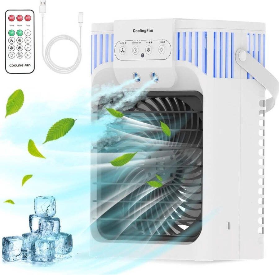 ALLGoods. Krachtige Mobiele Airco Zonder Afvoer Mobiele Airco Zonder Slang Mobiele Airco Voor Slaapkamer – Compact Ontwerp Wit