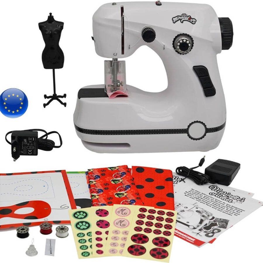 ALLGoods. Mini Naaimachine voor Beginners en Kinderen Kindernaaimachine Sewing Machine met Gratis Accessoires Wit