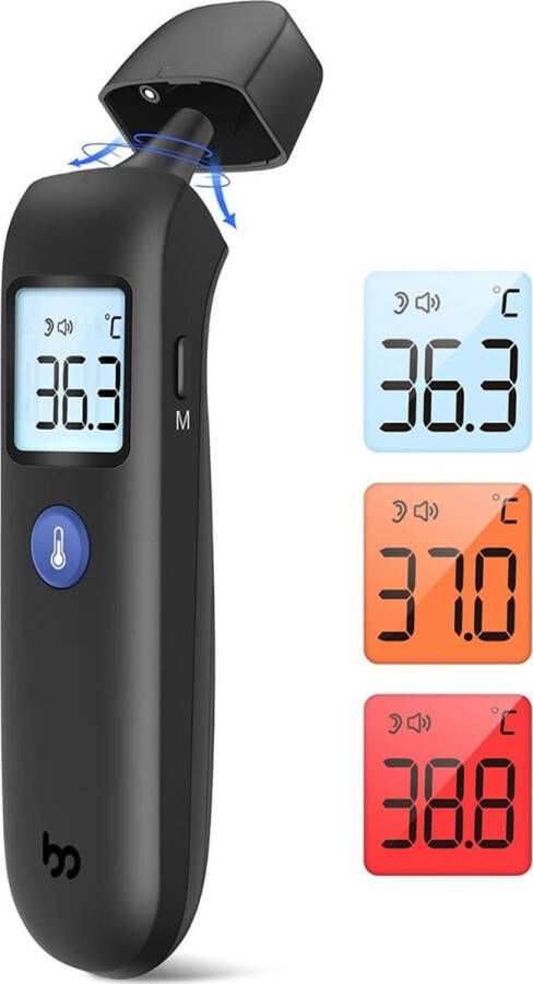 ALLGoods. Oorthermometer Volwassenen – Kinderen – Baby s – Koortsthermometer met Intelligente Lichtindicatoren – Infrarood Thermometer Digitaal – Multifunctioneel