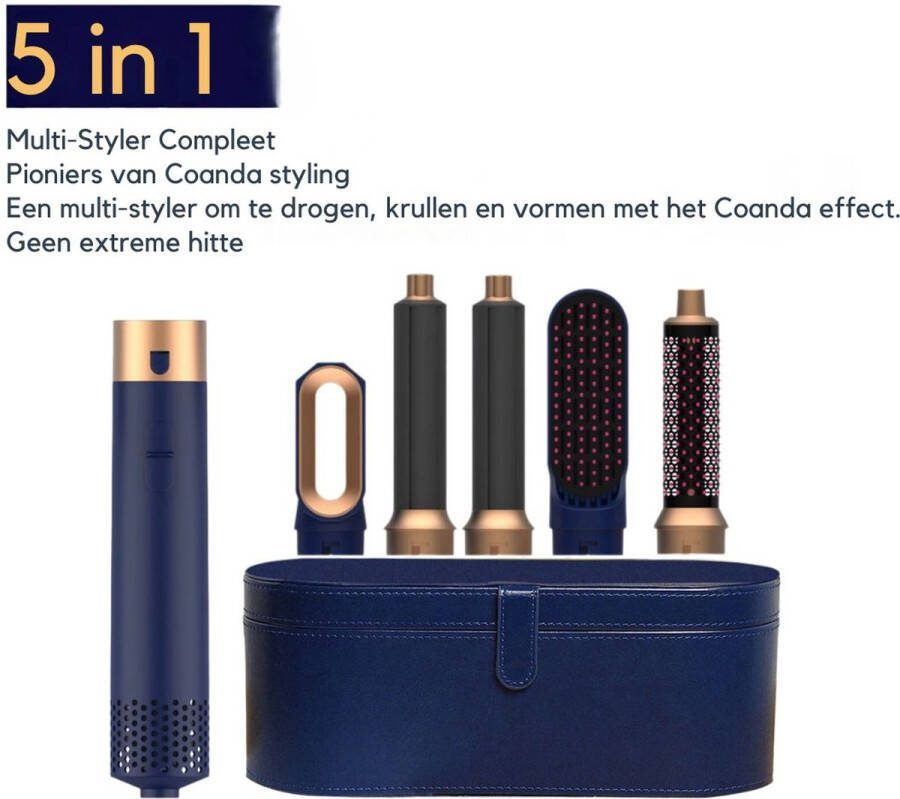 ALLGoods. Professionele Hairwrap 5-in-1 – Easystyler Pro – Airstyler met Coanda Effect – Krultang 5 in 1 – Föhnborstel voor alle Haarstylen Krultang 5 in 1 – Multistyler Heteluchtborstel 2024 Editie Fohnborstel met Gratis Leren Box