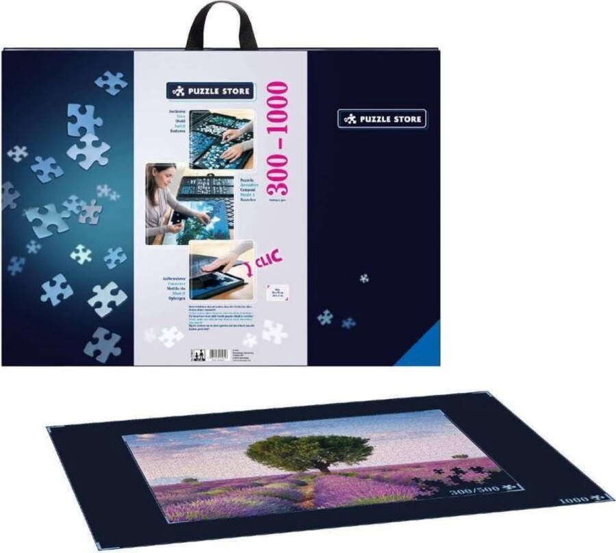 ALLGoods. Puzzelkoffer – Puzzelmap – Puzzelmat 1000 Stukjes – Puzzelbord met Opbergsysteem – Puzzelmat met Puzzel Sorteerbakjes Puzzel Opbergsysteem 77 × 56cm
