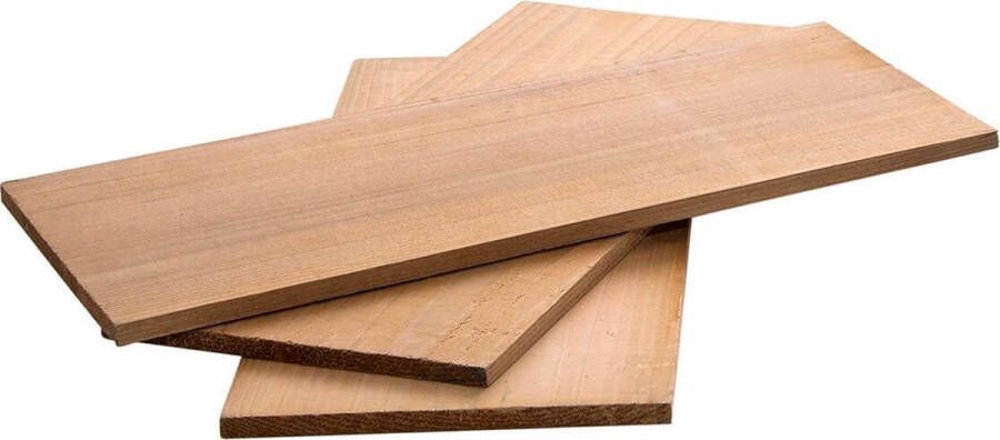 ALL&apos;GRILL Cederhouten Planken Set 3 Stuks Elk 30 X 13 X 1 Cm