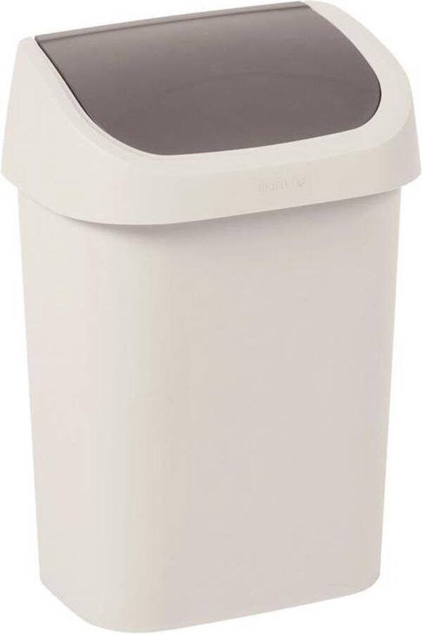 Curver Vuilnisbak Mistral Swing Recycled Pvc Beige 10l