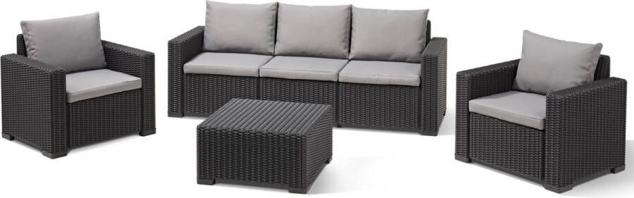 Allibert California Loungeset 4-delig – Grafiet