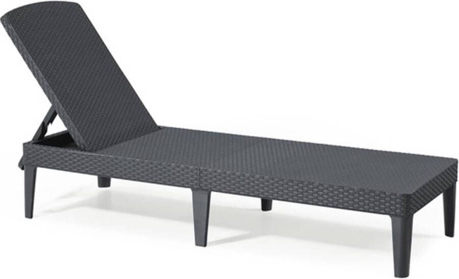 Allibert Jaipur Lounger Ligbed inc. Kussen Verstelbaar Graphiet