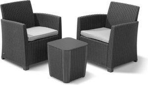 Allibert Loungeset Corona balkonset 2-zits Antraciet