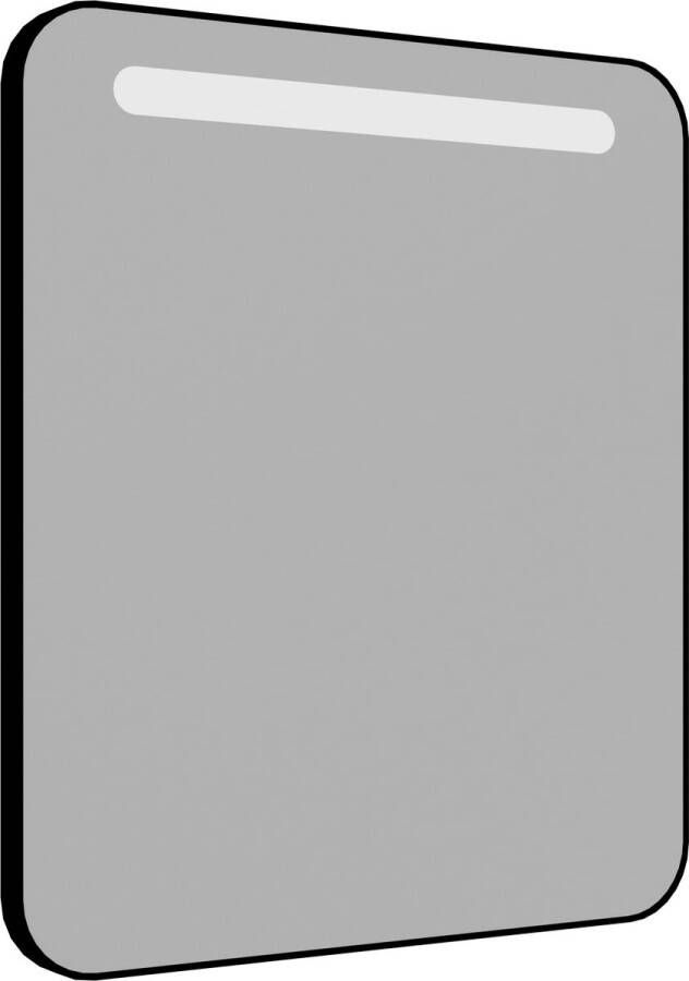 Allibert Retro spiegel 60x70cm met LED verlichting zwart mat