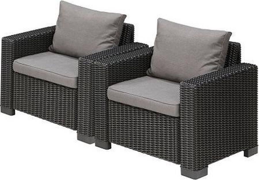 Allibert Tuinstoel California (231561) Set van 2 stoelen