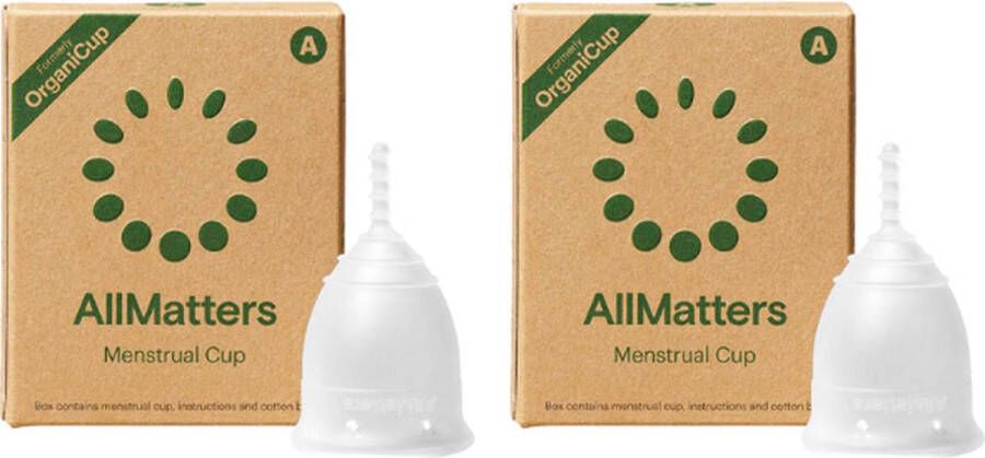 AllMatters Organicup 2 stuks Menstruatie cup Maat A