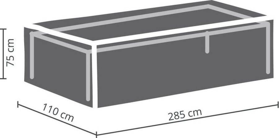 Winza Outdoor Covers Premium beschermhoes tafel tot 280 cm Afmeting : 285x110x75 cm tuintafel hoes 2 jaar garantie