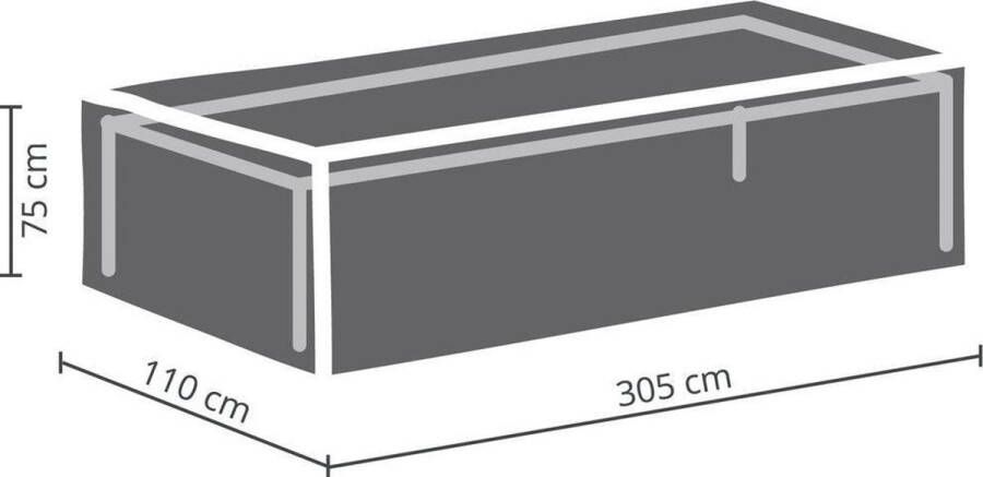 Winza Outdoor Covers Premium beschermhoes tafel tot 300 cm Afmeting : 305x110x75 cm tuintafel hoes