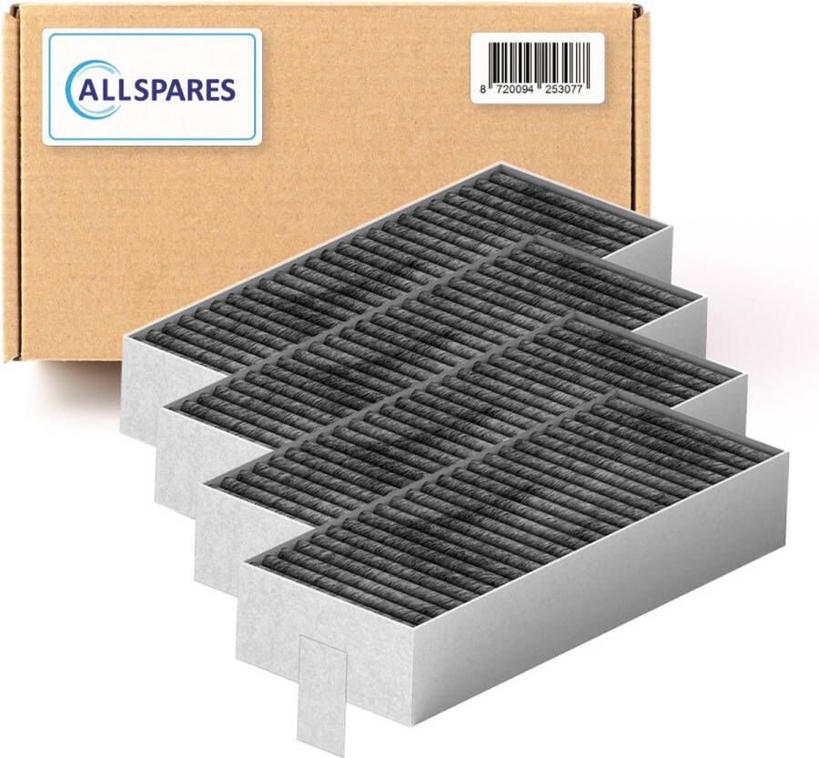 AllSpares CleanAir Koolstoffilter (4st.) geschikt voor Bosch Siemens 17004796 Bosch HEZ9VRUD0 Siemens HZ9VRCR0 Neff 17004806 Z821VR0 Gaggenau CA282111