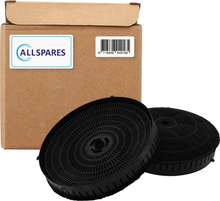AllSpares Koolstoffilter geschikt voor AEG Electrolux Type 57 CFC038668 Ikea AMC072 Bosch 12020221 DWZ0IM0A0 (2St.)