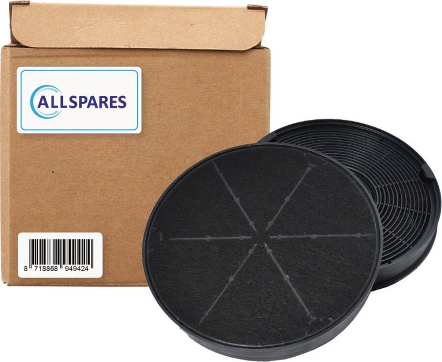 AllSpares Koolstoffilter (2st.) voor afzuigkappen geschikt voor Bosch Siemens Neff 748732 748733 en Faber 1120157240
