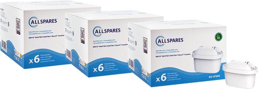 AllSpares Waterfilter (18x) voor Waterkannen 100486 101929 1022214 geschikt voor o.a. Brita Maxtra+ en Bosch Tassimo
