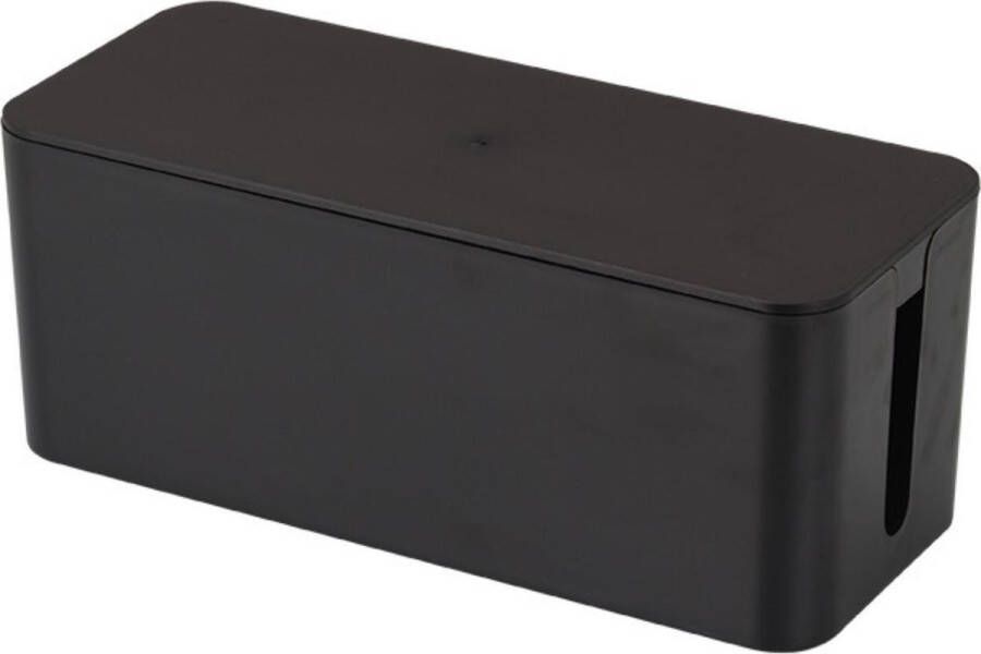 Allteq Kabelbox | Kabeldoos | Opbergbox stekkerdoos | Kabelbox voor snoeren wegwerken | Zwart | 32 cm |