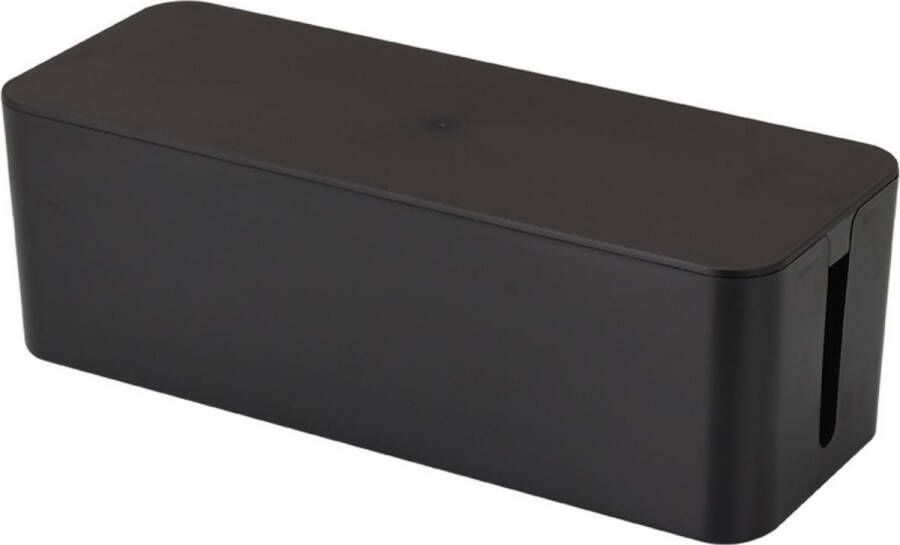 Allteq Kabelbox | Kabeldoos | Opbergbox stekkerdoos | Kabelbox voor snoeren wegwerken | Zwart | 40 cm |