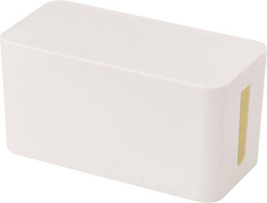 Allteq Kabelbox Opbergbox stekkerdoos Kabelbox voor snoeren wegwerken Wit 23.5 cm