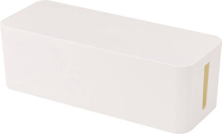 Allteq Kabelbox Opbergbox stekkerdoos Kabelbox voor snoeren wegwerken Wit 40 cm