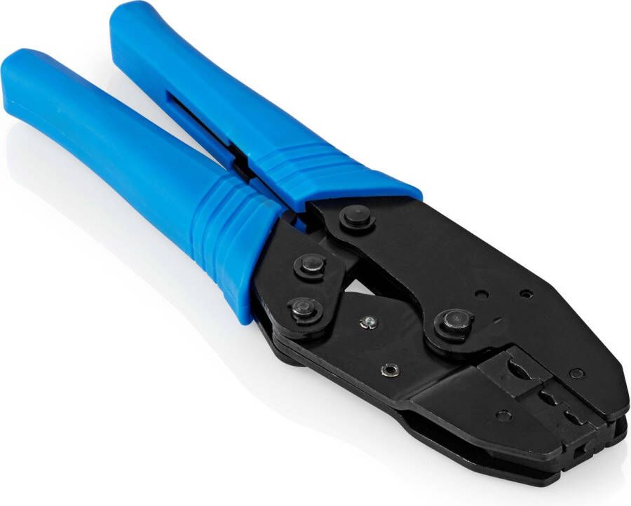 Allteq Krimptang Kabels van 0.5 tot 6mm² Geschikt voor kabelschoenen Krimpen strippen en knippen Metaal Blauw