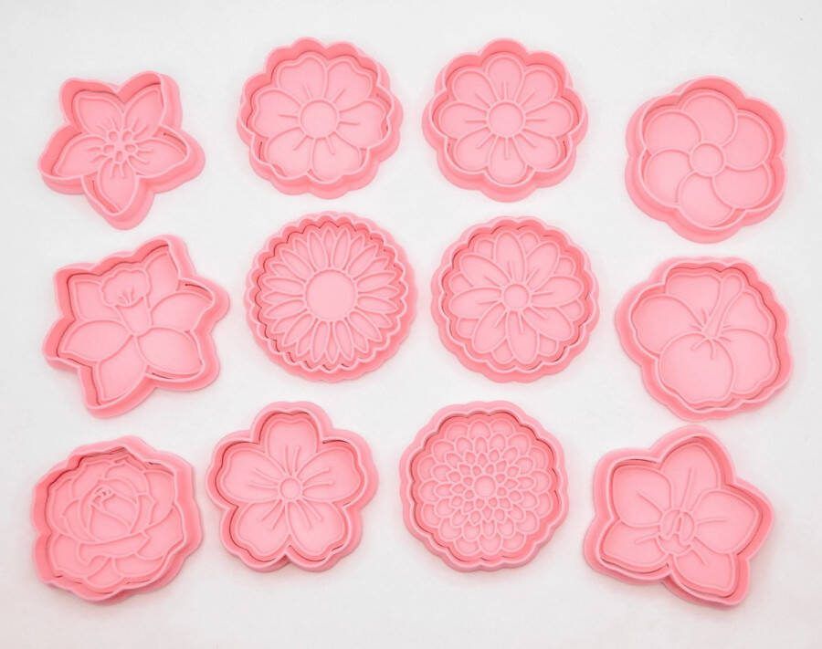 AllThingsCute 12 Bloemen Cookie Cutters