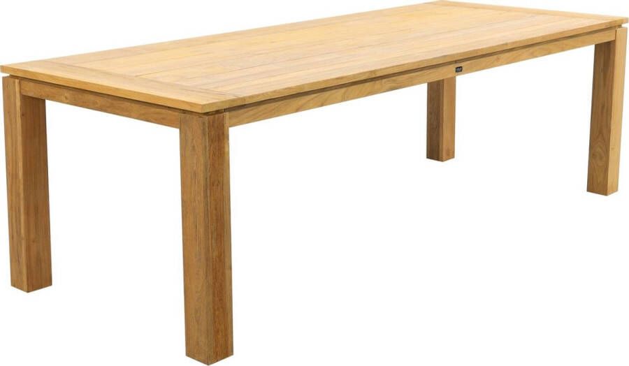 Van der Garde Tuinmeubelen Vdg Rome Teak Tuintafel 240 X 100 Cm. Natural Brown