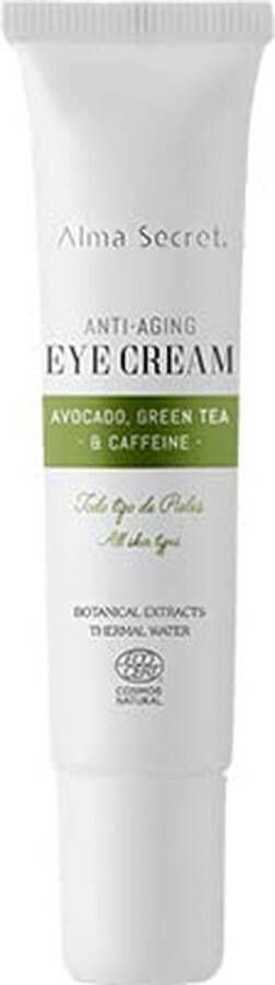 Alma Secret Eye Cream Antiedad Con Aguacate Té Verde & Cafeína 10 Ml