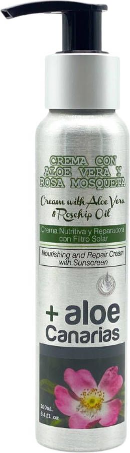 Aloeplus lanzarote Aloe vera gezichtscrème BIO rose hip nourishing face cream FACE CREAM 100 ml